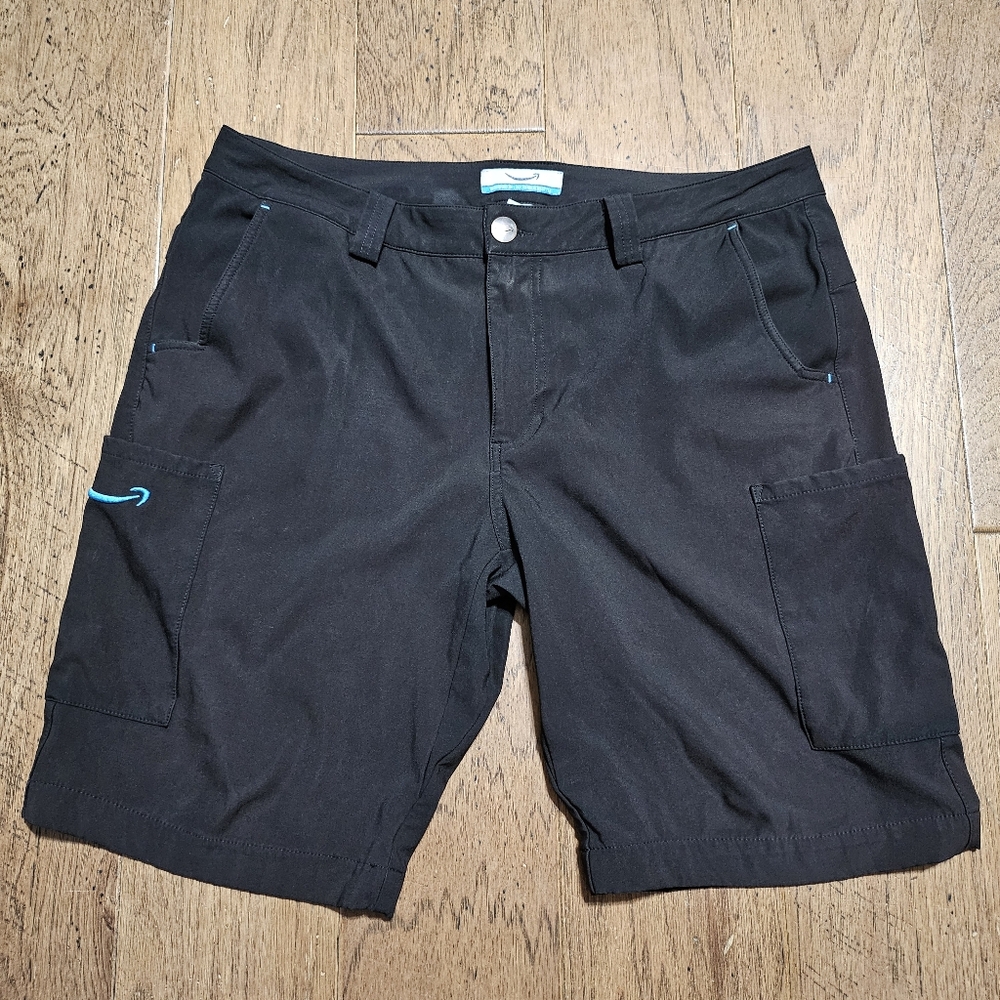 Amazon Luly Yang Shorts Mens 36 Cargo Stretch Black Pockets Large